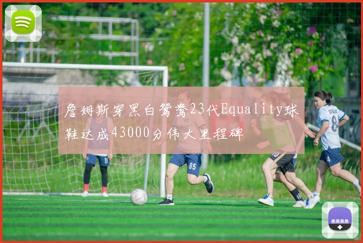 詹姆斯穿黑白鸳鸯23代Equality球鞋达成43000分伟大里程碑